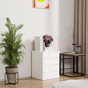 Produktbild für Nachttisch VCM Malira M 919800, weiß, aus Holz, stehend