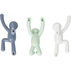 Produktbild für Garderobenhaken Umbra Buddy, 318165-370, blau, grün, weiß
