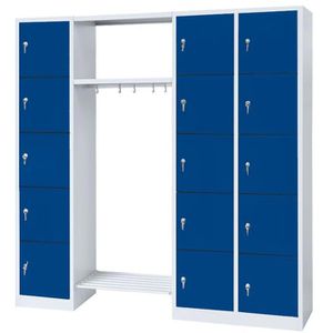 Produktbild für Schließfachschrank Lüllmann 525541, blau