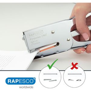 Produktbild für Heftzange RAPESCO 1794, Porpoise One, aus Metall, chrom