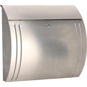 Produktbild für Briefkasten Burg-Wächter Modena 3857 Ni, silber, aus Edelstahl
