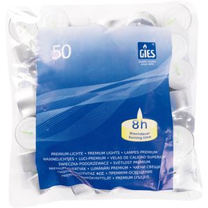 Teelichter Gies-Kerzen 205-476004-10, weiß