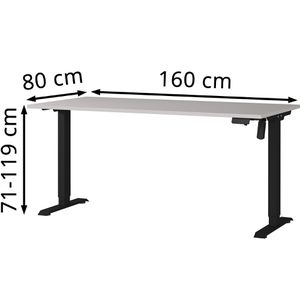 Produktbild für Schreibtisch Germania Profi 3.0, 8024-630 kaschmir / schwarz