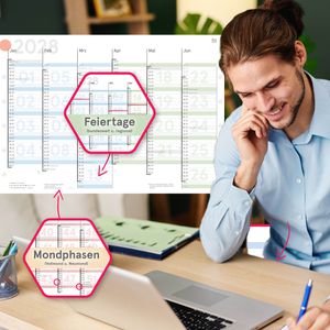 Produktbild für Tafelkalender weekview SW11196, gefaltet