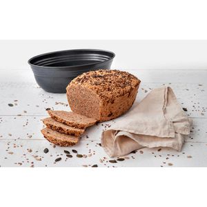 Produktbild für Backform Zenker Black Metallic, Brotbackform oval, aus Stahl