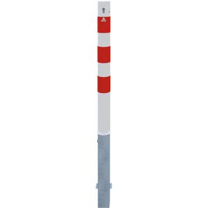 Produktbild für Absperrpfosten Schake 489ZB, rot/weiß, aus Metall