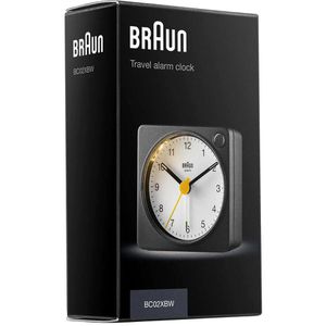 Produktbild für Wecker Braun BC02XBW schwarz, weiß, analog