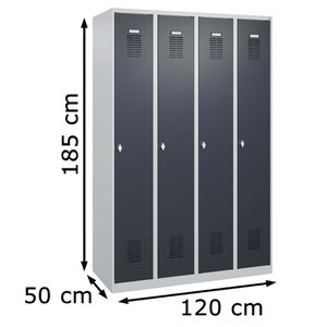 Produktbild für Spind CP-Möbel Basis PLUS, anthrazit