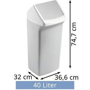 Produktbild für Mülleimer Durable Durabin Flip, VEH2013002, grau