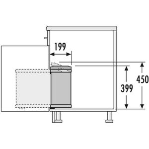 Produktbild für Einbaumülleimer Hailo AS Duo 8/8, 3416101