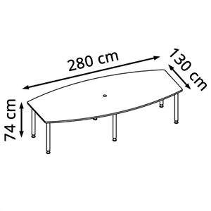 Produktbild für Konferenztisch Hammerbacher KT28S