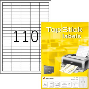 Universaletiketten TopStick labels, 8727, weiß