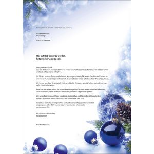 Produktbild für Weihnachtsbriefpapier Sigel DP034, Blue Harmony
