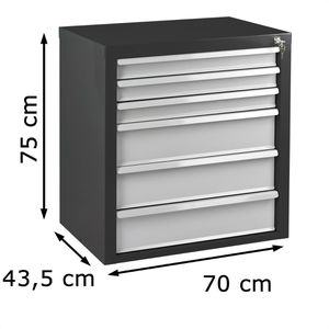 Produktbild für Schubladenschrank ADB 24802, aus Metall