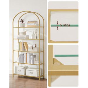 Produktbild für Bücherregal Vasagle LGT050A01, gold