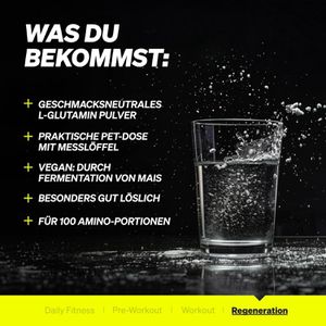 Produktbild für Glutamin natural-elements Aminosäure L-Glutamin Getränkepulver
