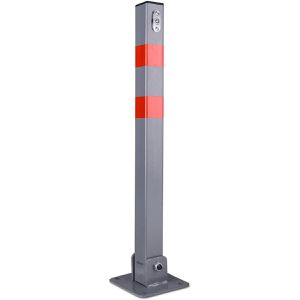 Absperrpfosten Monzana 105573, grau, aus Metall