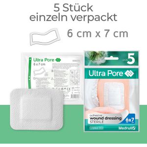 Produktbild für Pflaster Medrull Ultra Pore Wundverband, 5 Strips