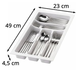 Produktbild für Besteckkasten Sossai Divio, weiß, aus Kunststoff