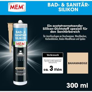 Produktbild für Silikon MEM Bad- &amp; Sanitär, bahamabeige