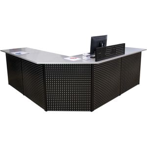 Produktbild für Empfangstheke Schulte Theken-Set 4, 44013, schwarz / grau