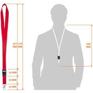 Produktbild für Schlüsselband Karteo rot, Textil
