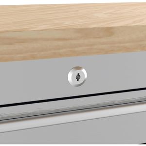 Produktbild für Werkbank Güde GW 10 INOX, silber, mit Rollen