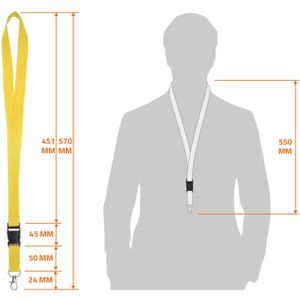 Produktbild für Schlüsselband Karteo gelb, Textil