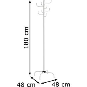 Produktbild für Garderobenständer Haku-Möbel Cactus, weiß