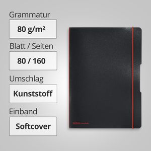 Produktbild für Notizbuch Herlitz 11361508 my.book flex, Kunststoff Softcover