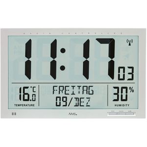 Produktbild für Wanduhr AMS 5888, Kunststoff, digital, Funkuhr