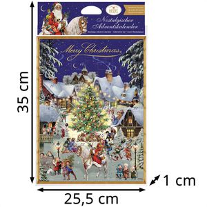 Produktbild für Adventskalender Heidel Nostalgisch Merry Christmas