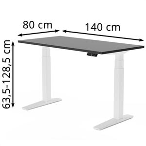 Produktbild für Schreibtisch FlexiSpot E7W-Pro 2026, schwarz / weiß