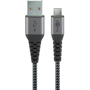 Produktbild für Ladekabel Goobay 49273, grau, 0,5m