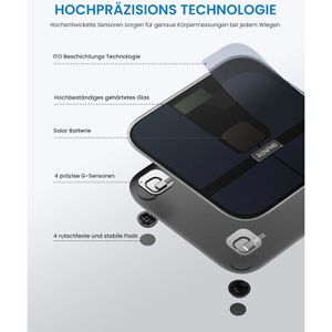 Produktbild für Personenwaage RENPHO Elis Solar 2, A020-BK, App-fähig, schwarz