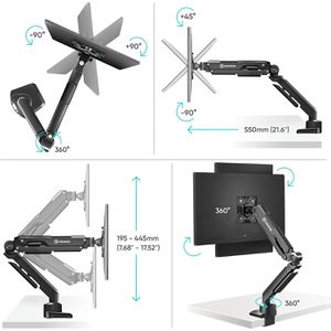 Produktbild für Monitorhalterung Onkron G90-B, VESA 75x75 &amp; 100x100 mm