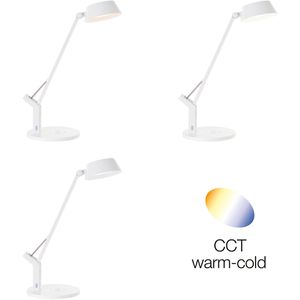 Produktbild für Schreibtischlampe Brilliant Kaila, weiß, LED, dimmbar