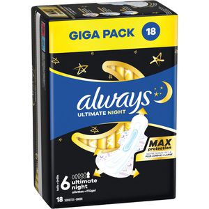 Produktbild für Damenbinden always Ultimate Night Max, Größe 6