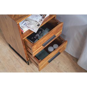 Produktbild für Nachttisch Wohnling WL6.717, sheesham, Massivholz, stehend