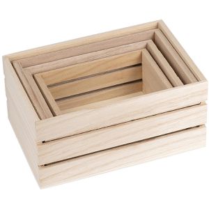 Produktbild für Holzkiste Ideen-mit-Herz 013461, Paulowniaholz, Set
