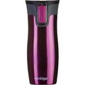 Isolierbecher Contigo West Loop, 470 ml hält 4h warm, Edelstahl doppelwandig, himbeere