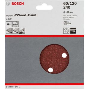 Produktbild für Schleifpapier Bosch C430, Körnung 60-240 Set