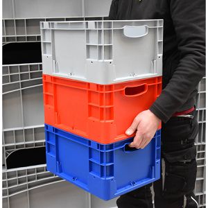 Produktbild für Eurobox Alpha-Paletten Silverline, grau, 20 Liter
