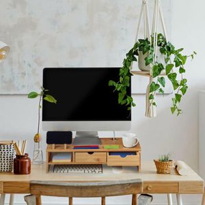 Produktbild für Monitorständer Relaxdays 10037886, Bambus