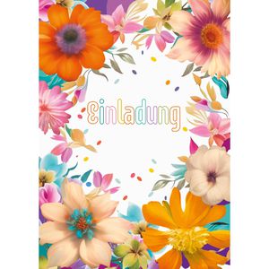 Produktbild für Einladungskarten Böttcher-AG 99-9505, Blumen, sortiert