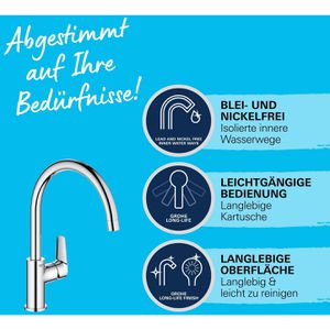 Produktbild für Küchenarmatur GROHE StartEdge 30529001, chrom