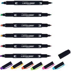 Produktbild für Textmarker Tombow MONO edge, 6 Stück