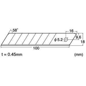 Produktbild für Cuttermesser-Klingen NT-Cutter BL300,Abbrechklinge