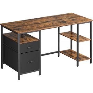 Produktbild für Schreibtisch Vasagle LWD104B01, braun / schwarz