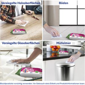 Produktbild für Reinigungstücher Sagrotan Blütenfrische &amp; Apfel, feucht